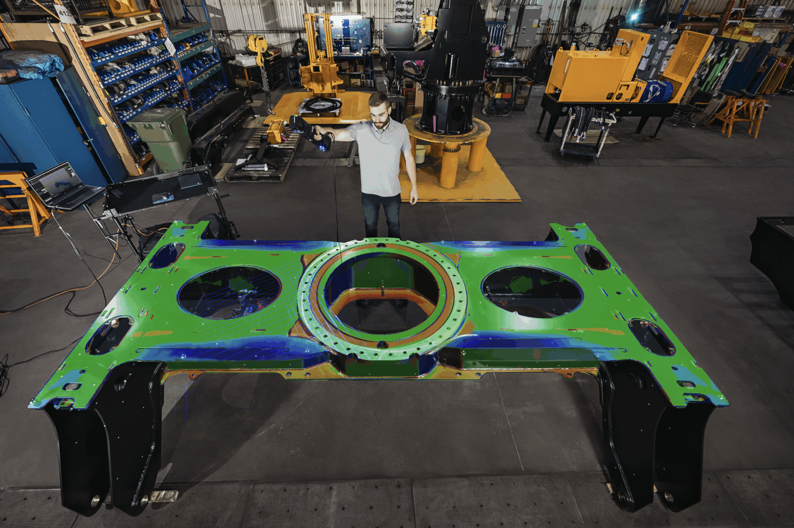 Tecnología 3D para la industria 4.0, escaneado 3D de pieza de gran tamaño